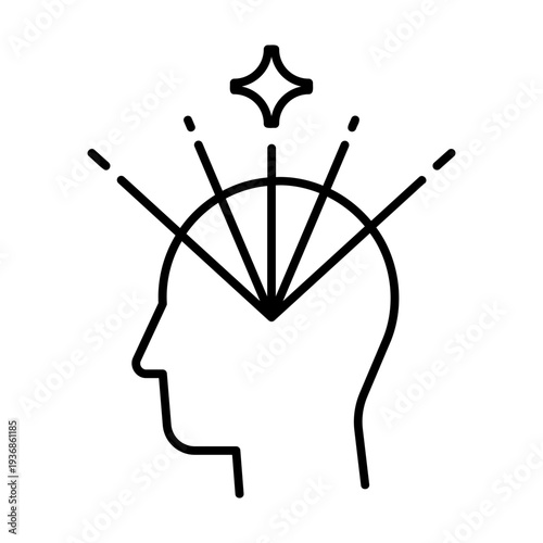 Light ray inside head