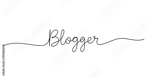 Elegant blogger script font design with decorative swashes. No editable strokes