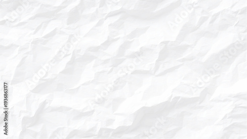 White crumpled paper texture background for designs and templates