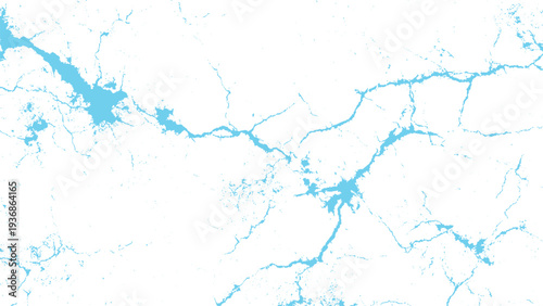 Abstract blue paint splatter on transparent background