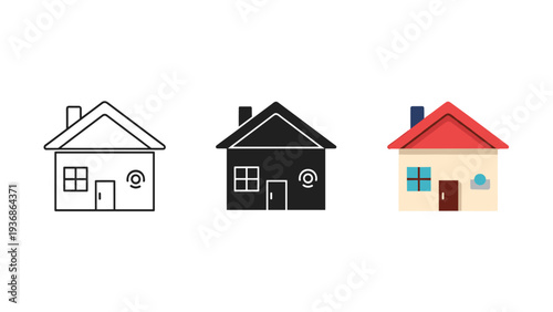 House Icon Collection Real Estate Business