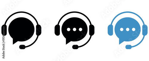 Customer Support Icon Vector with Assistance, Technical Support, Call Center Operator and Service Agent Symbols