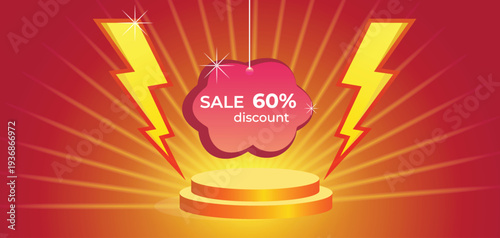  Super Sale offer banner Vectors 60% Discount sell post
