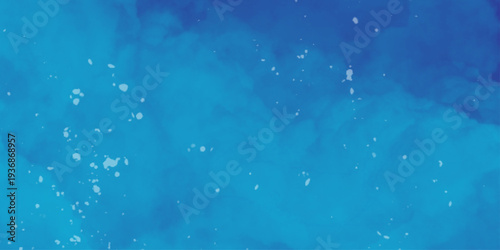 Artistic hand painted multi layered dark blue background. 2D illustration of colorful brush strokes. Decorative texture painting. Vibrant paint pattern backdrop. blue and white Watercolor Image 
