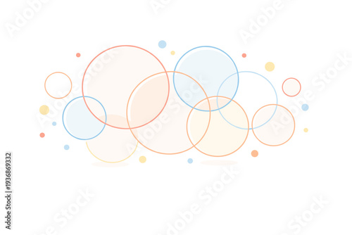 Soft light bokeh overlay. Abstract glowing circles of different sizes gently overlapping in a calm rhythm. Warm, atmospheric texture adding depth without