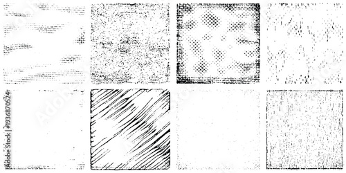 set of grunge textures old set of grunge texture Overlay Vector illustration dust transparent background