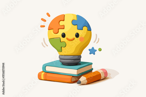 Clay style 3D illustrations representing creativity and playful problem solving. A warm visual metaphor built around a single expressive object with subtle