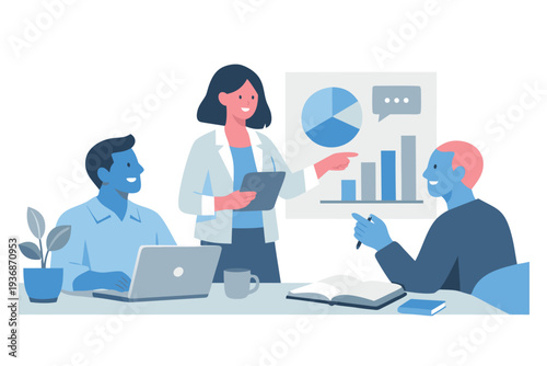 Different kind of bussiness meating Flat style