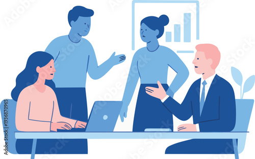 Different kind of bussiness meating Flat style