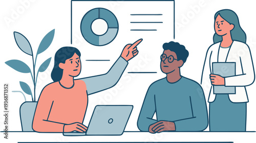 Different kind of bussiness meating Flat style