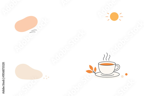 Warm atmosphere. A minimal editorial background with soft gradients-free shapes and calm warm accents, suitable for cozy, positive, and human-centered themes.