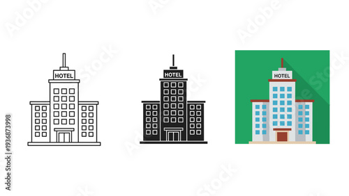 Hotel Building Vector Commercial