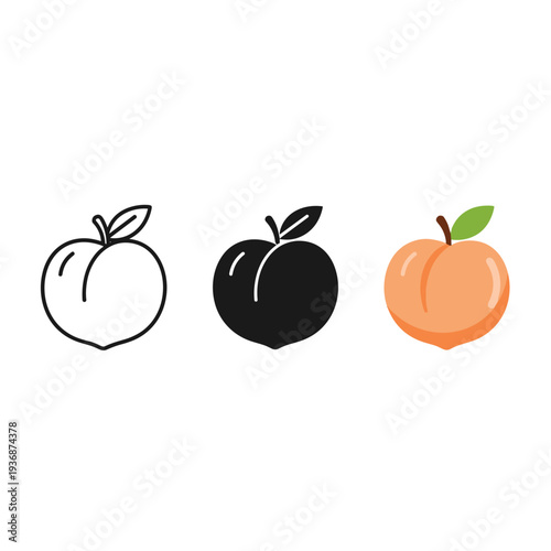 Peach Icons Fruit Styles Commercial