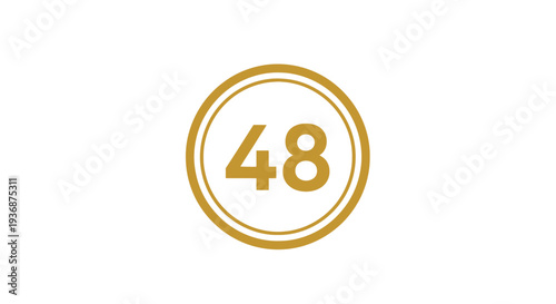 Number forty-eight in a circle.