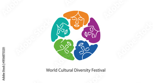 World Cultural Diversity Festival colorful logo.