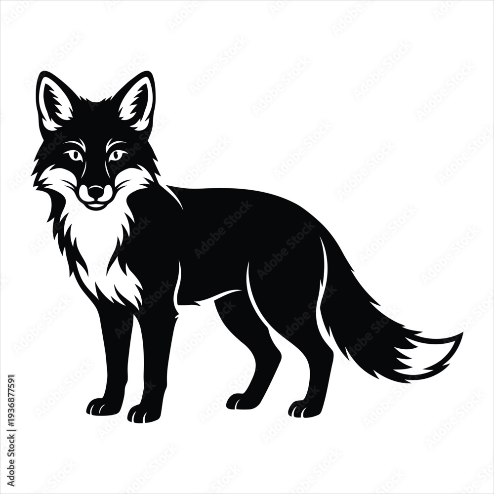 Obraz premium fox vector illustration