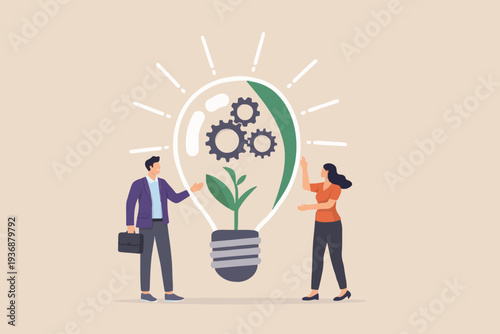 Wallpaper Mural Teamwork and new ideas concept Torontodigital.ca