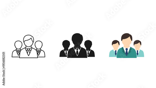 Team Icons Business Group Leadership People Commercial