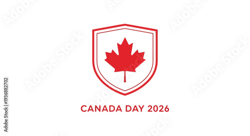 Canada Day 2026 Celebration Logo Design.