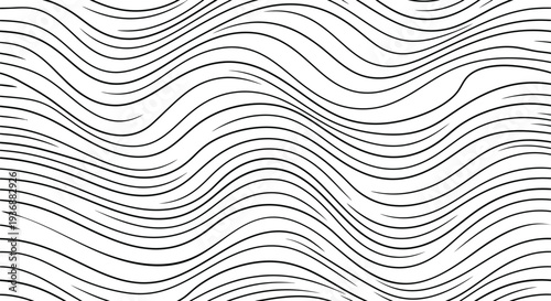 Wavy black lines on a white background creating a unique pattern