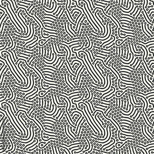 Vector seamless pattern. Modern stylish texture. Smooth natural elements. Repeating abstract tileable background. Scattered organic shapes. Versatile simplistic surface design.