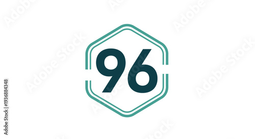 Hexagonal logo design with number ninety six.
