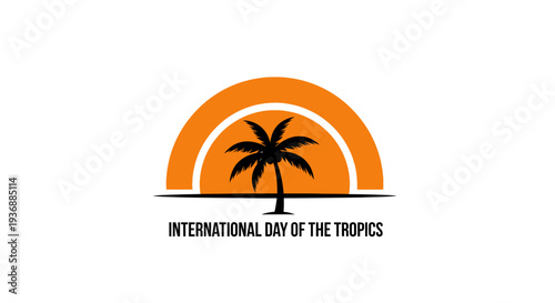 International Day of the Tropics logo with orange and white design.
