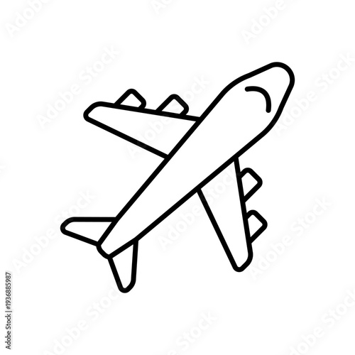 Aircraft icon vector. Plane train Illustration sign. Craft symbol. Airplane logo.