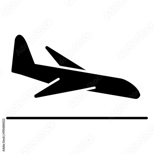 Aircraft icon vector. Plane train Illustration sign. Craft symbol. Airplane logo.
