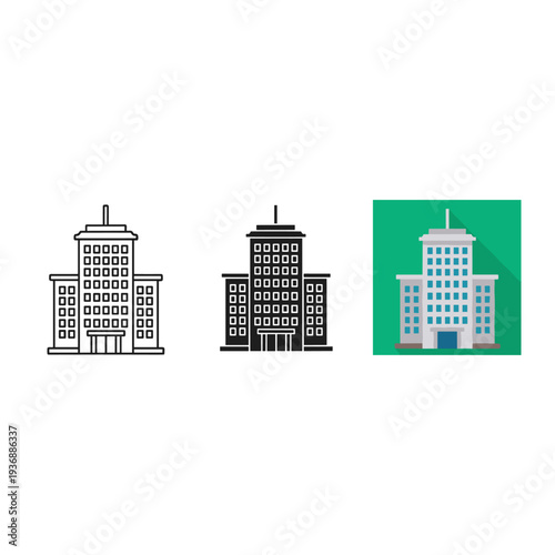Office Building Business Vector Icon