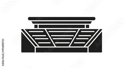 Minimalist Stadium Arena and Spectator Stands Icon