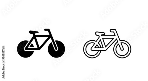 Modern Bicycle Icon for Transportation and Healthy Lifestyle Concepts