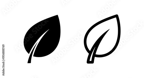 Eco Friendly Plant Leaf Icon for Sustainability and Nature Concepts