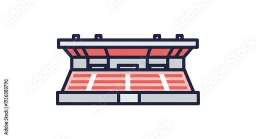 Modern Stadium Bleacher and Spectator Stand Icon