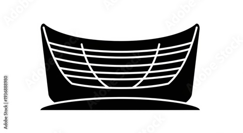 Minimalist Curved Stadium Bleachers Icon