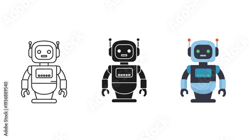 Robot Icon Vector Illustration Tech Industry