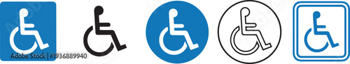Variations of the international symbol of access for people with disabilities