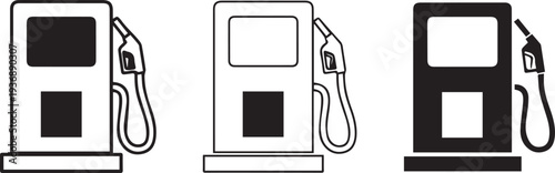 Gas pumps in various design stages