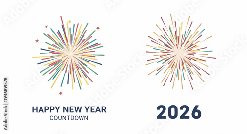 Vibrant New Year Celebration Fireworks Countdown to 2026.