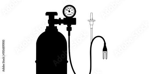 Oxygen Tank Medical Gas Cylinder Icon