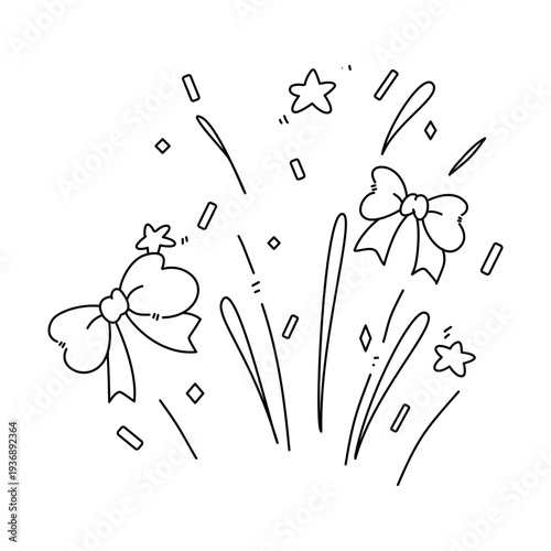 confetti coquette, stars and flakes