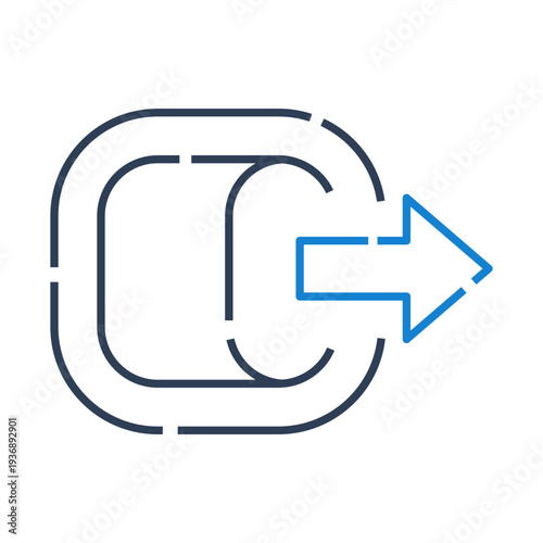 Virtual Private Network VPN icon for secure internet connection app interface, Encrypted network tunnel icon for privacy protection web ui design