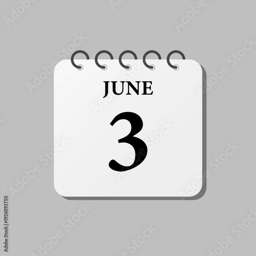 Icon page calendar day - 3 June
