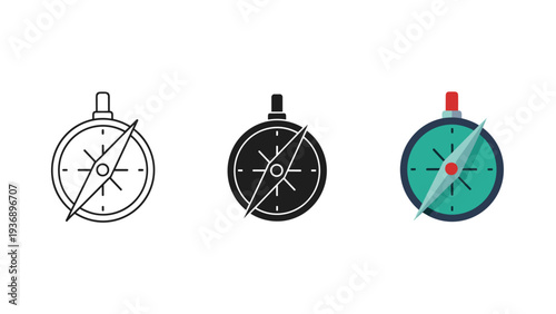 Compass Navigation Icon Directional Tool Commercial