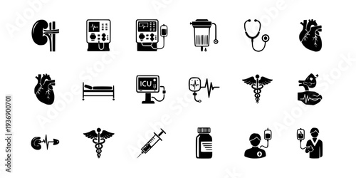 Dialysis Machine CRRT Kidney Care Icon