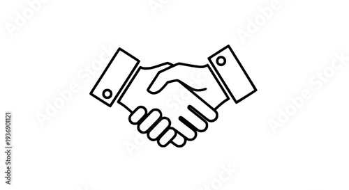 Handshake icon representing business agreement and partnership