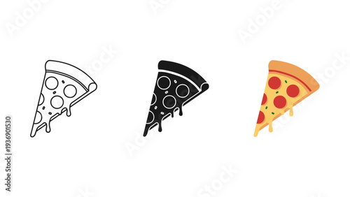 Pizza Slice Icon Food Commercial