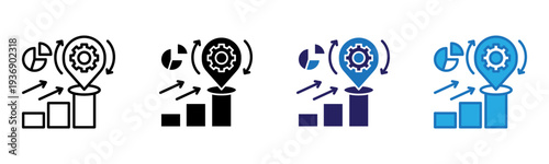 Culminate Icon Multi Style Vector Illustration