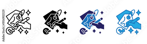 Signature Icon Multi Style Vector Illustration