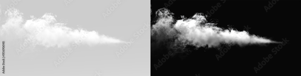Fototapeta premium Smoke, fog, gaz,swirl or steam from coffee with soft cloud motion, design element overlay fog effect 
